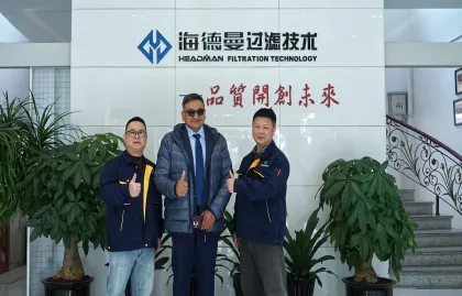 Khách hàng Ấn Độ đến thăm Zhejiang Headman để kiểm tra, cùng nhau khám phá những chân trời mới trong công nghệ lọc